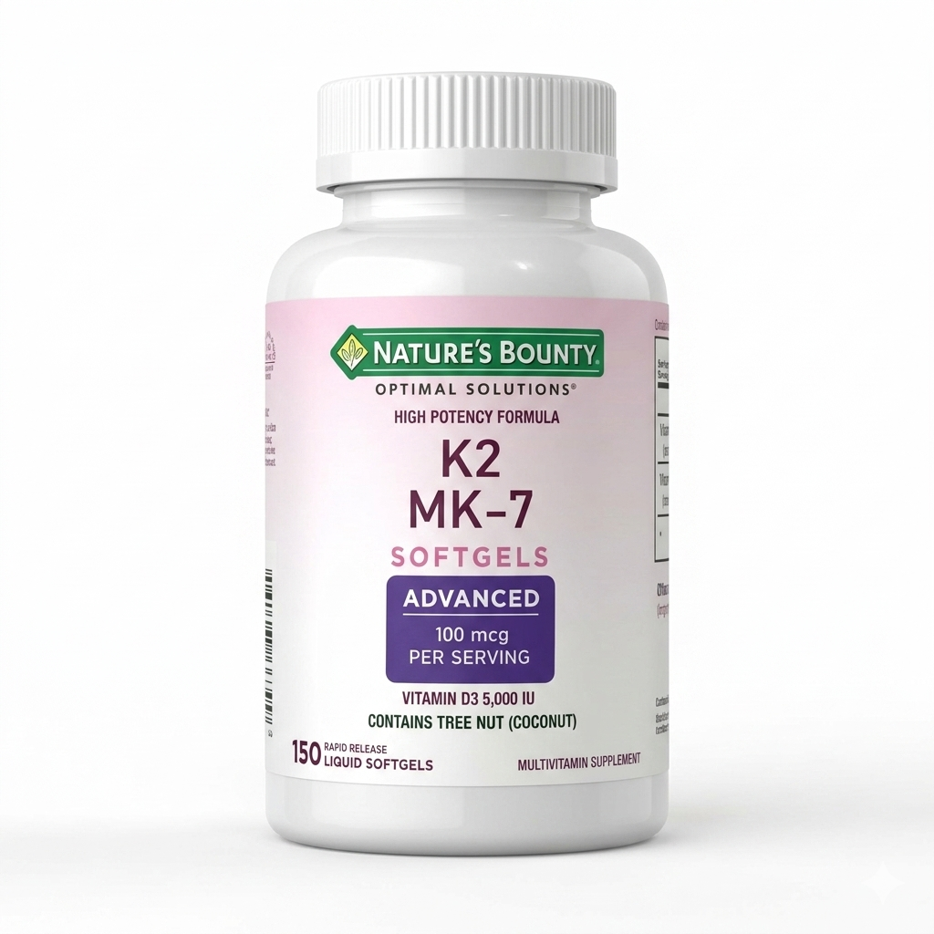 Nature’s Bounty Vitamina K2 MK-7 100 mcg | 150 Cápsulas Blandas
