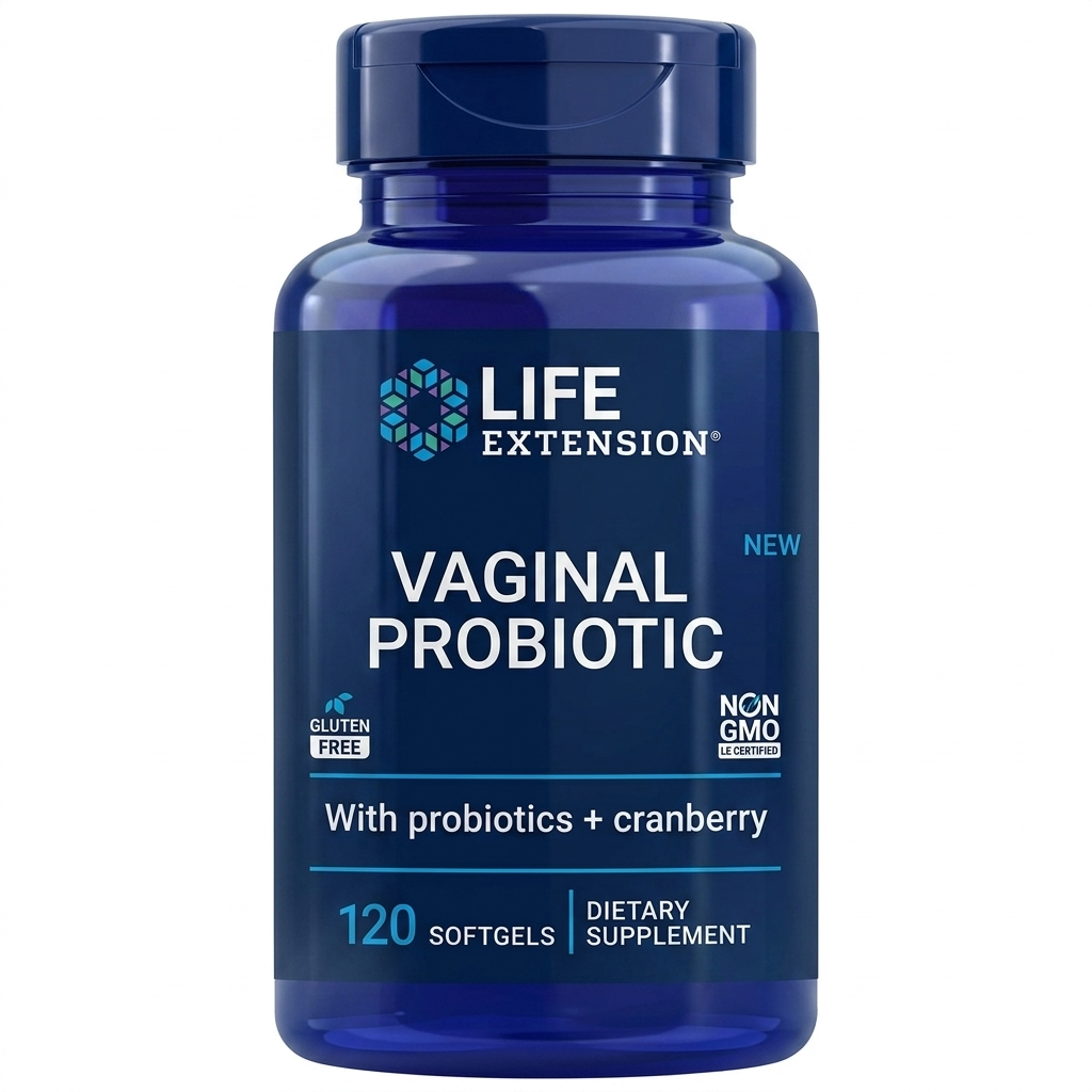 Life Extension Vaginal Probiotic 3 Billion UFC – Probióticos + Cranberry | 120 Cápsulas Blandas
