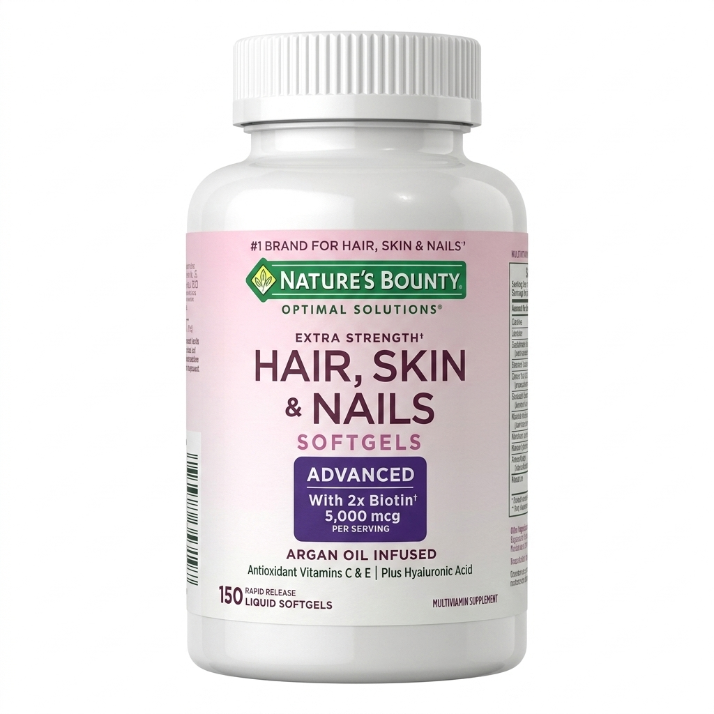 Nature’s Bounty Advanced Hair, Skin & Nails 5000 mcg Biotina | 150 Cápsulas Blandas