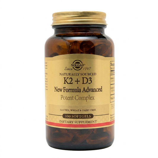 Solgar Vitamina K2 100 mcg + D3 1000 IU New Formula Advanced | 100 Cápsulas Blandas