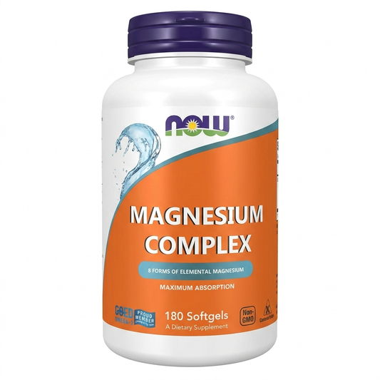 NOW Foods Magnesium Complex 400 mg | 180 Cápsulas Blandas
