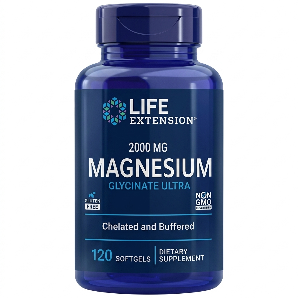Life Extension Magnesium Glycinate Ultra 2000 mg – 120 Capsulas Blandas
