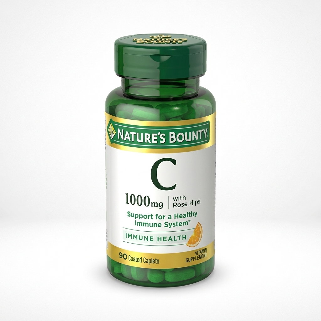 Nature's Bounty Vitamina C 1000mg con Escaramujos - 90 Cápsulas Recubiertas