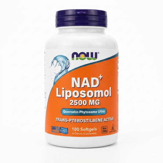 NOW Foods NAD+ Liposomal 2500 mg | 180 Cápsulas Blandas