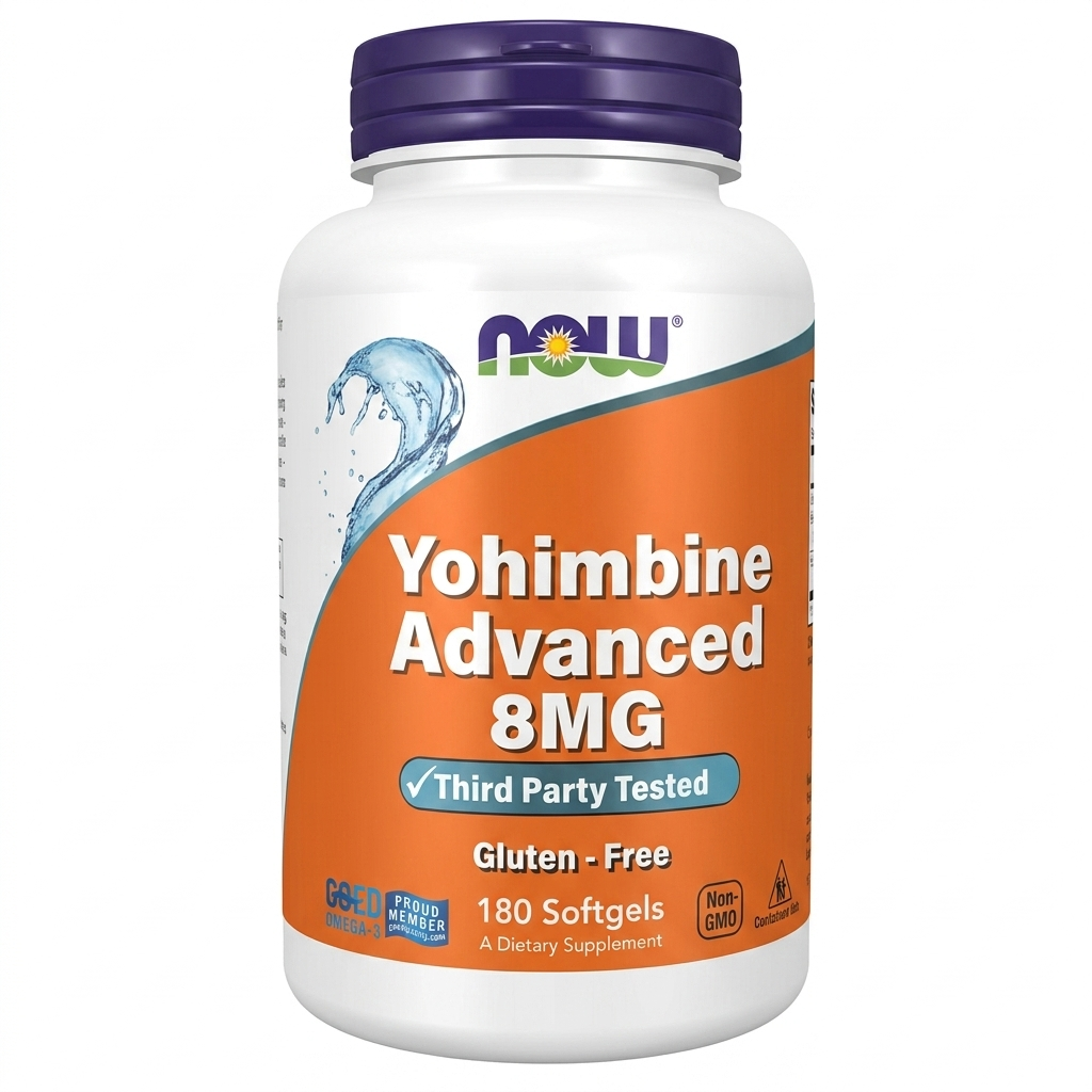 Yohimbine Advanced 8 MG – NOW Foods | 180 Cápsulas Blandas